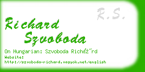 richard szvoboda business card